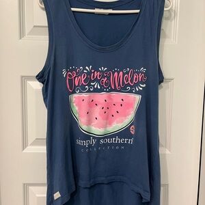Simply Southern Blue Watermelon Tank Top